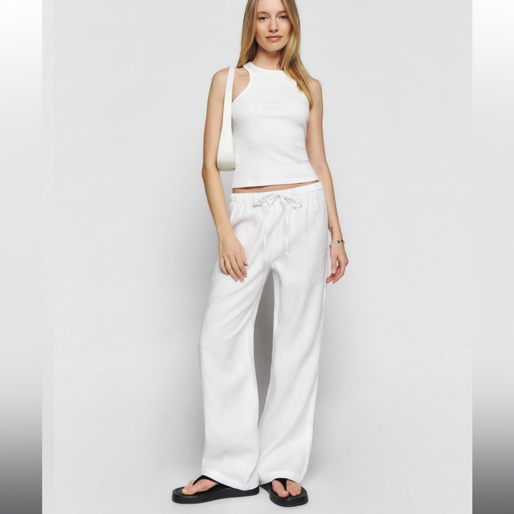 Reformation olina pants new without tags white